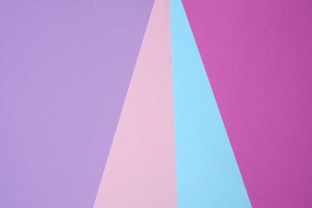 彩色块背景在柔和的颜色。几何图案。粉紫色和蓝色条纹图案。纸张条纹几何背景。论文文摘纹理。图片下载