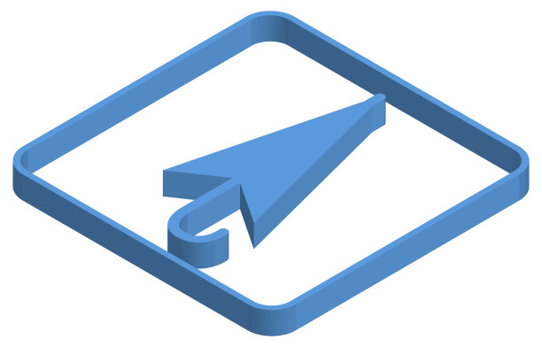 闭合伞的蓝色等距图图片下载