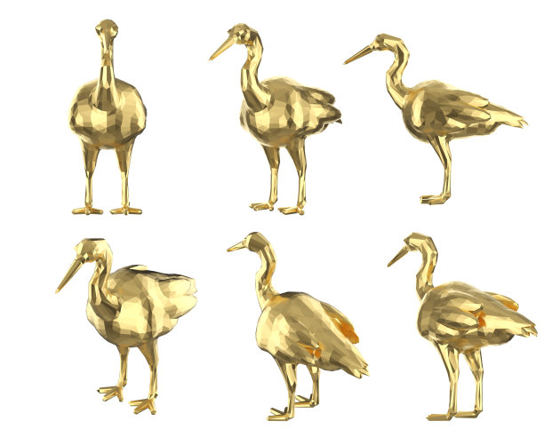 一套多边形鹤图片下载