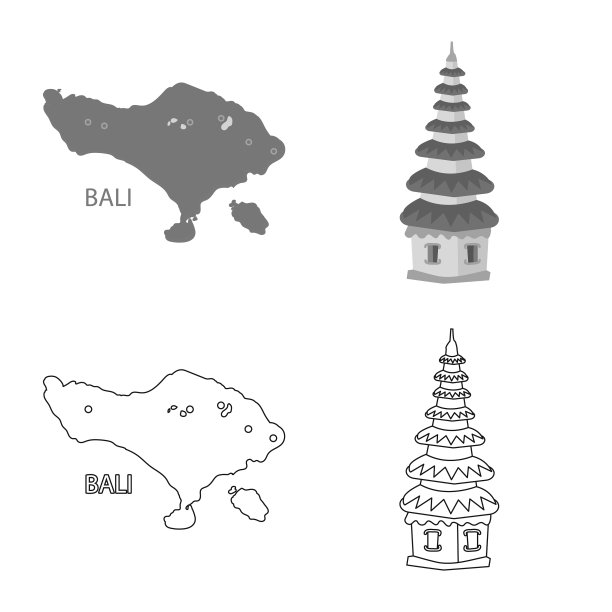 孤立的对象和旅行标志集和图片下载