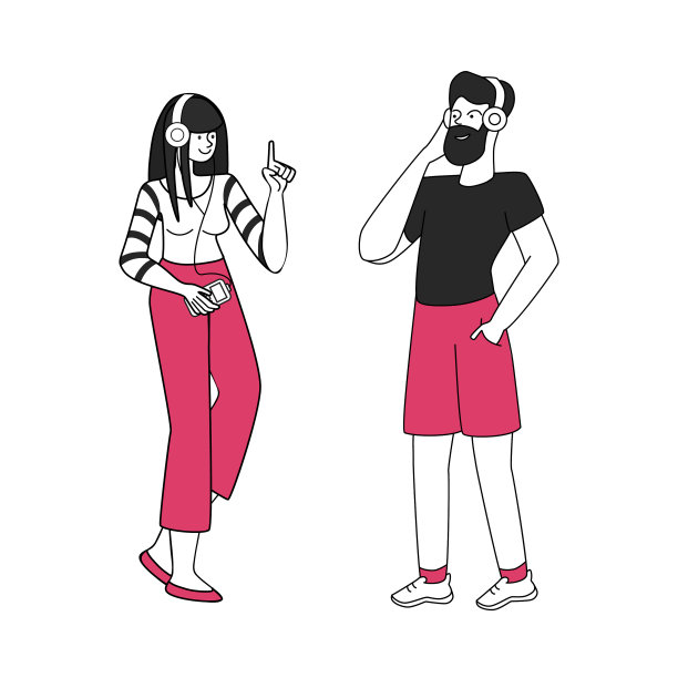 有耳机的音乐爱好者图片下载