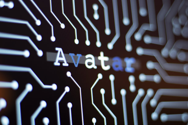 有头像信息的技术背景和电路板。图片下载