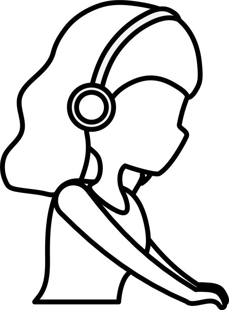 年轻女子戴着耳机听着厚重的音乐图片下载