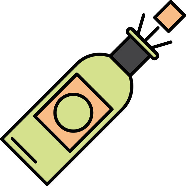 葡萄酒瓶饮料图标图片下载