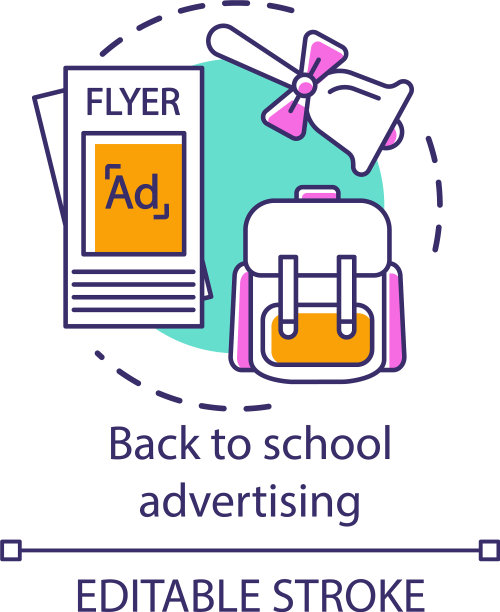 学校广告概念图标教育图片下载