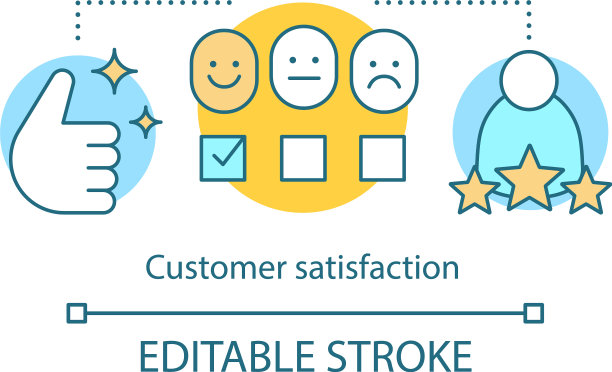 顾客满意概念图标图片下载