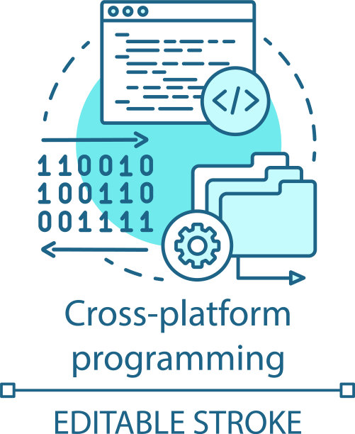 跨平台编程编程概念图标图片下载