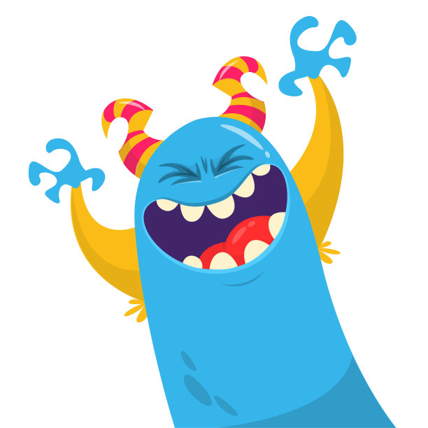 有趣的卡通怪物。向量万圣节插图。图片下载