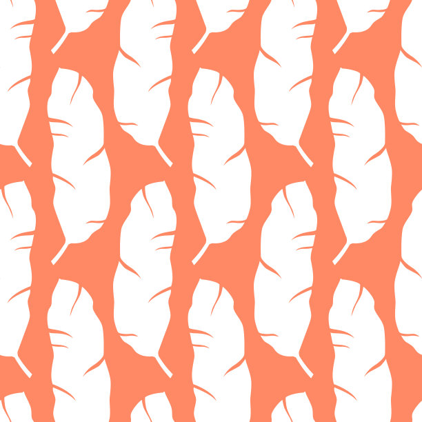 热带无缝格局与叶。矢量插图。图片下载