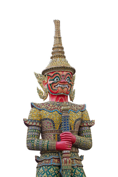 白色背景上的巨人。图片下载