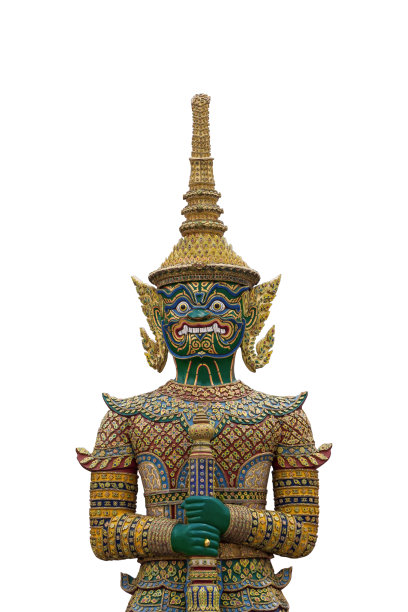 白色背景上的巨人。图片下载