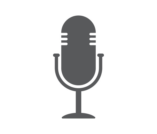 麦克风图标。播客电台图标上的白色背景。矢量插图。图片下载