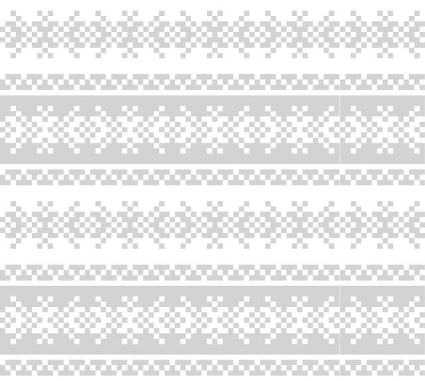 白色圣诞集市岛无缝图案背景图片下载