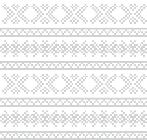 白色圣诞集市岛无缝图案背景图片下载