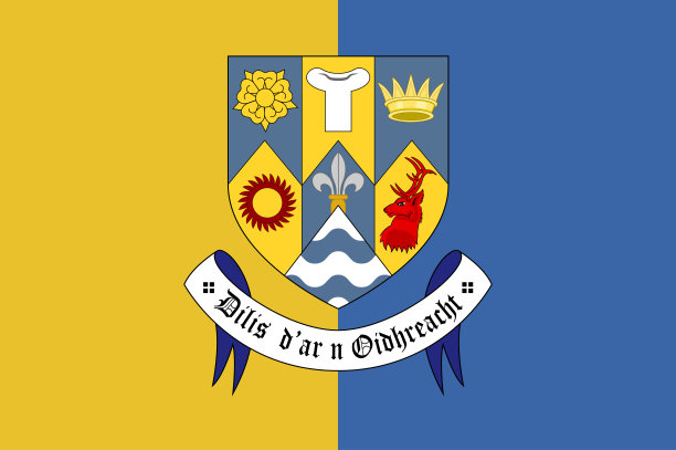 爱尔兰明斯特的克莱尔郡旗图片下载