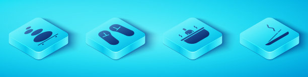 设置等距堆栈热石头，拖鞋，香味水疗棒和浴缸图标。向量图片下载