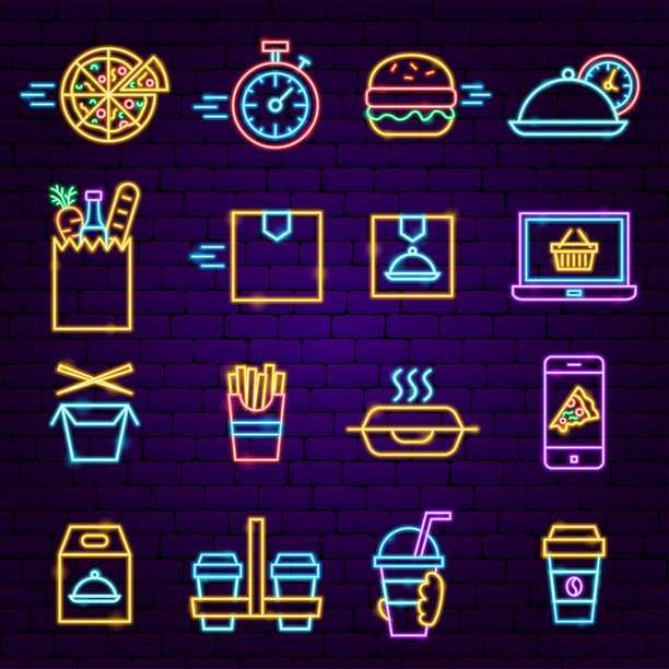 外卖霓虹图标图片下载