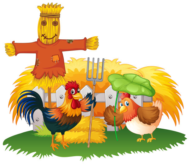 农场主题背景与农场动物图片下载