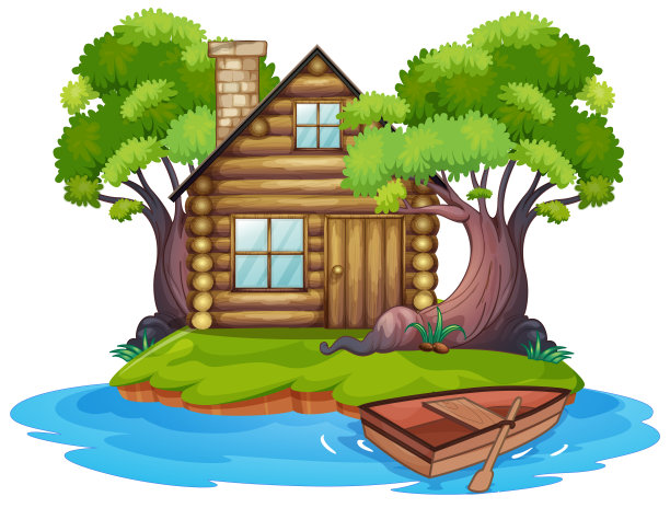 岛上的小屋图片下载