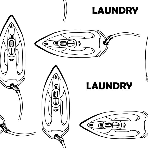 电铁矢量草图无缝图案图片下载