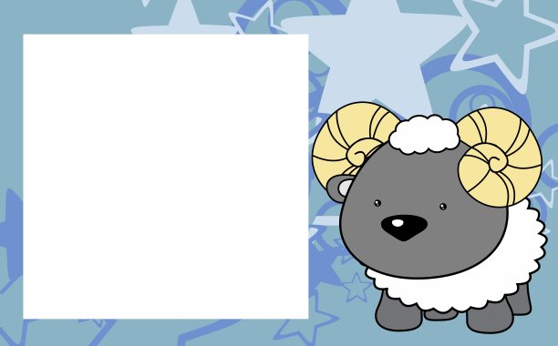 可爱可爱的ram卡通画框图片背景图片下载