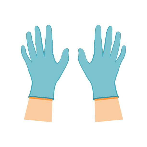 手戴橡胶手套，防止感染和细菌进入体内。图片下载