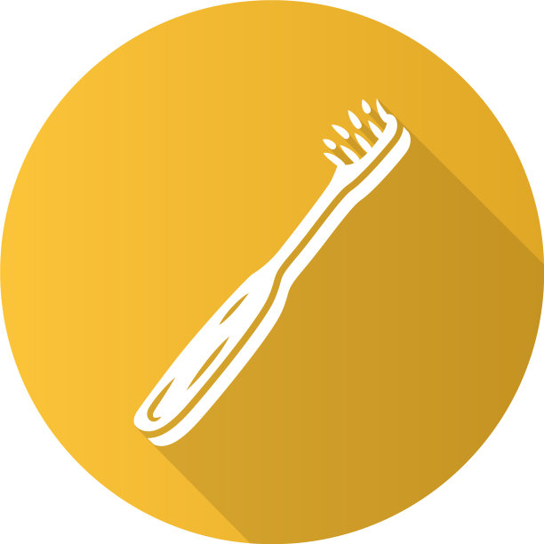 竹牙刷平面设计长影字形图片下载