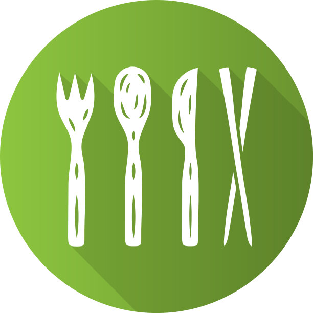 竹制旅行用具扁平，设计长影图片下载