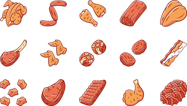 屠夫的肉颜色图标设置烤鸡图片下载