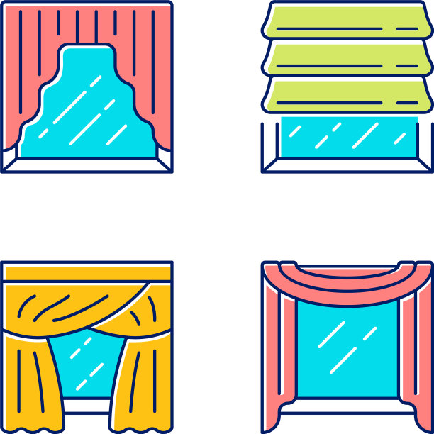 窗帘颜色图标设置罗马阴影swaags图片下载