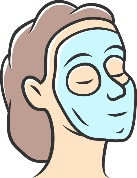 化妆面膜的粘土颜色图标女性化图片下载