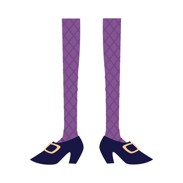 穿鞋袜的腿。图片下载