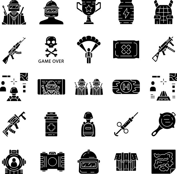 在线游戏库存象形文字图标设置虚拟图片下载