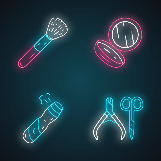 屠夫的肉霓虹灯图标设置鸡翅图片下载