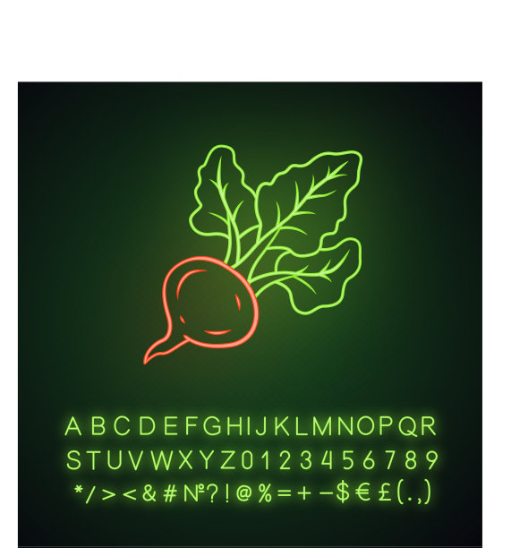 甜菜霓虹灯图标图片下载
