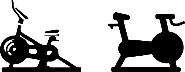 静止自行车图标孤立的背景图片下载