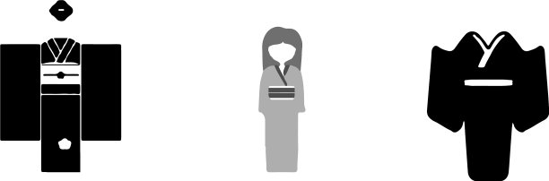 和服图标孤立的白色背景图片下载