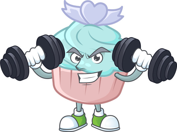 健身运动香草口味的杠铃图片下载