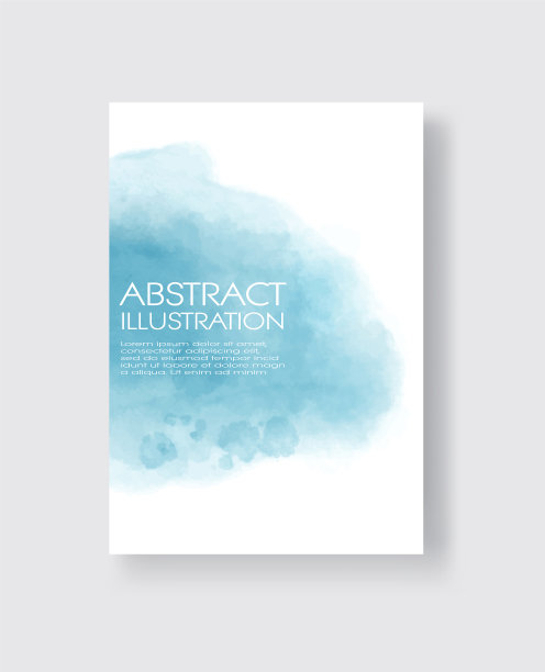 卡与水彩污点手绘污点图片下载