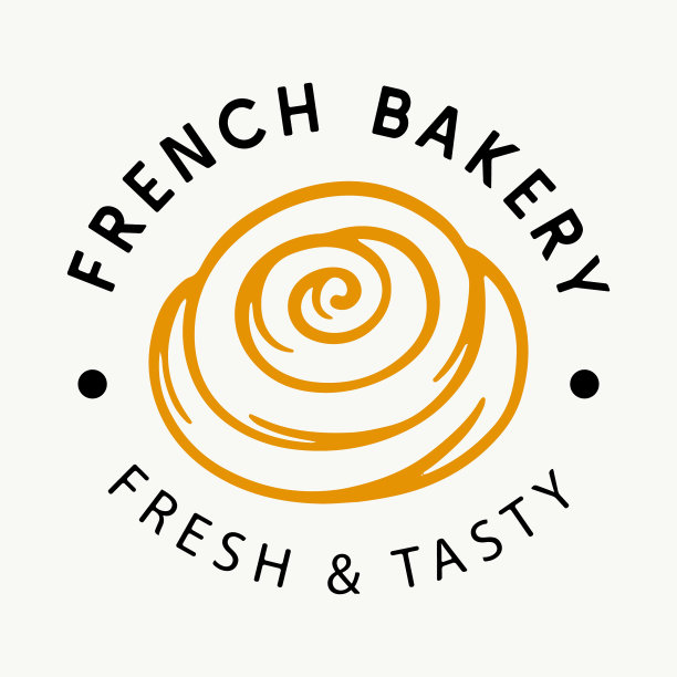 法式面包房标志型徽章标签图片下载