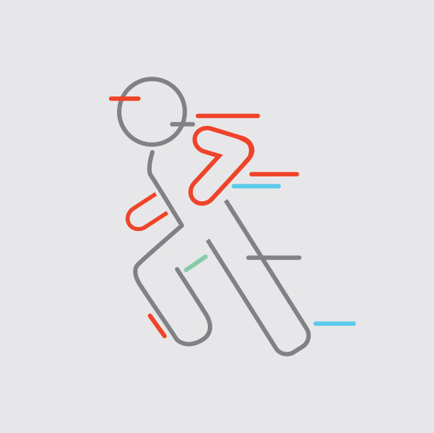 摘要跑步人线图标图片下载