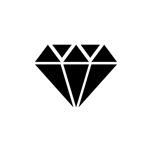 钻石石头宝石宝石宝石宝石平坦的图标图片下载