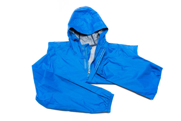 折叠蓝色拉链风衣夹克，防雨防水登山戈尔特克斯夹克连帽衫。田径夹克运动尼龙全拉链图片下载