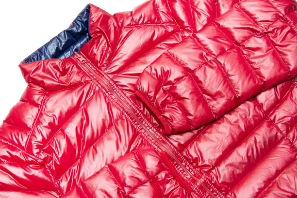 蓝色和红色拉链风衣夹克，图片下载