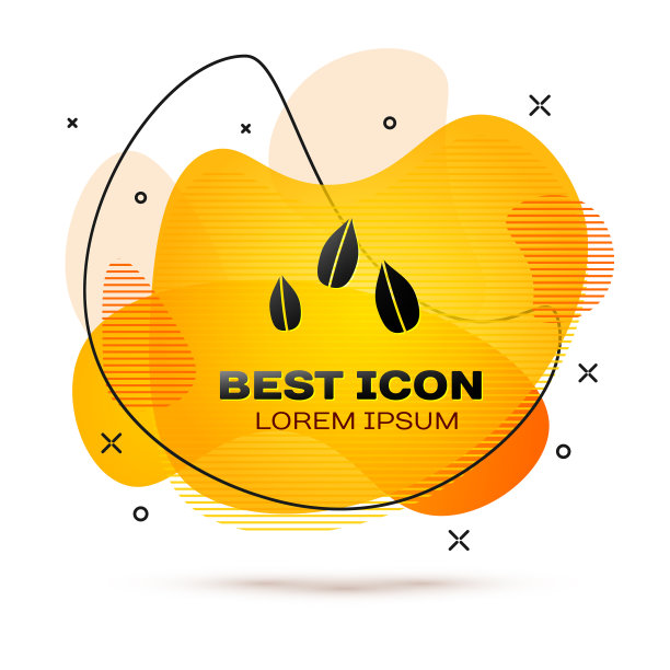 黑芝麻图标孤立在白色上图片下载