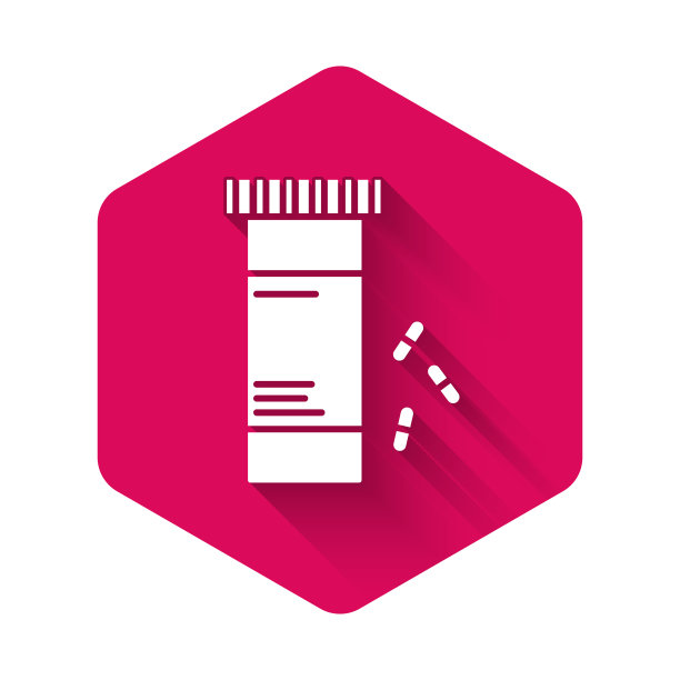 白色药瓶和药片图标隔离图片下载