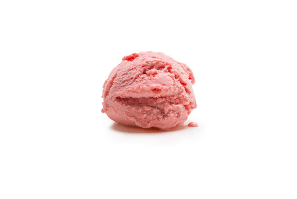 冰淇淋球孤立在白色。图片下载