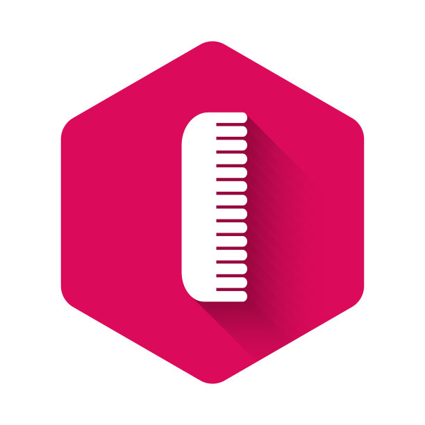 白色发刷图标孤立与长阴影图片下载