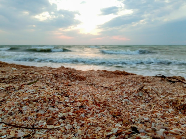 从一个不寻常的角度看大海的黎明图片下载