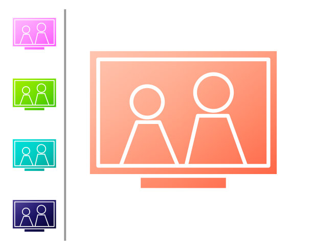 珊瑚相框上的表图标孤立上图片下载